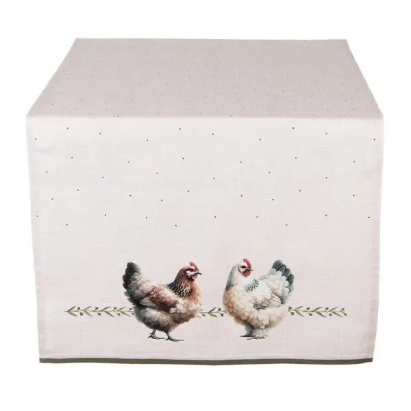 Runner da tavola country con galline Clayre & eef