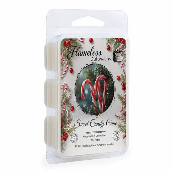 Cera Profumata di Soia Sweet Candy Cane Flameless 70 g