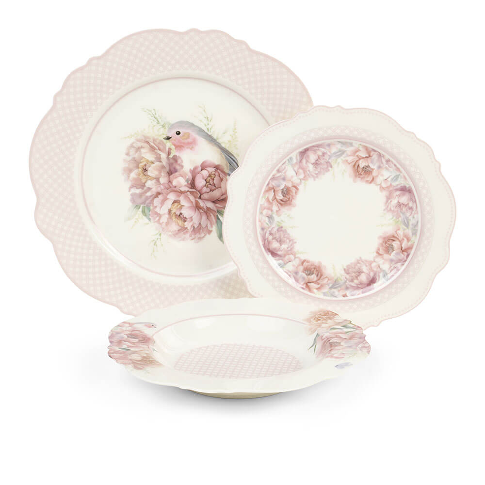 Servizio da Tavola per 6 Fiorirà Nuvole di Stoffa