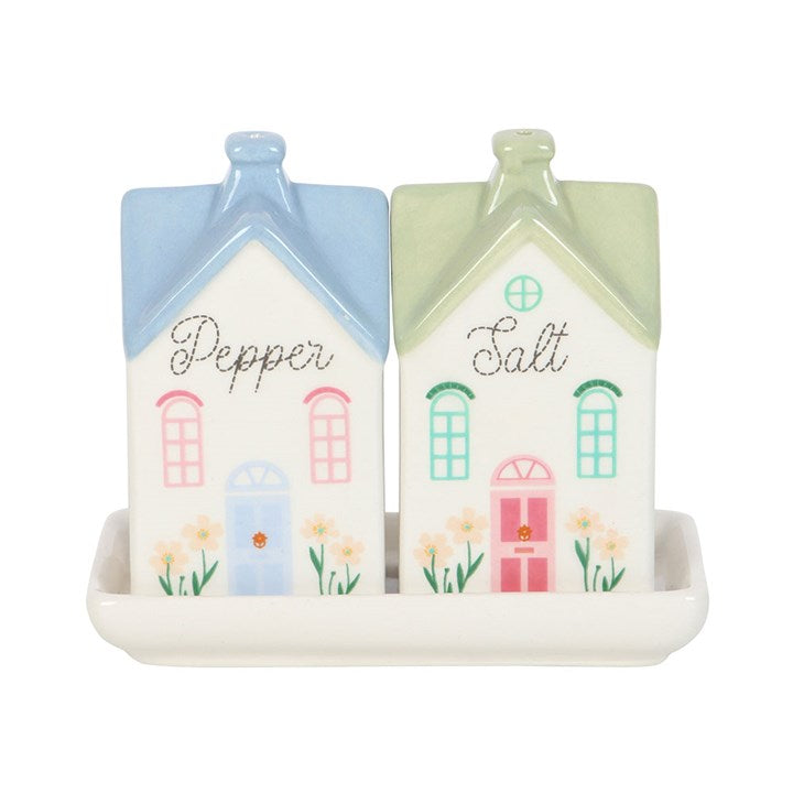 Set Sale e Pepe in Ceramica a Forma di Casette