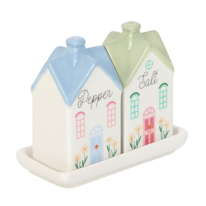 Set Sale e Pepe in Ceramica a Forma di Casette