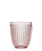 Bicchiere in vetro rigato rosa set di 6 - Arredo Casa da Sogno