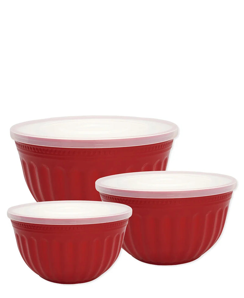 Set 3 Ciotole Rosse con Coperchio GreenGate Alice Red