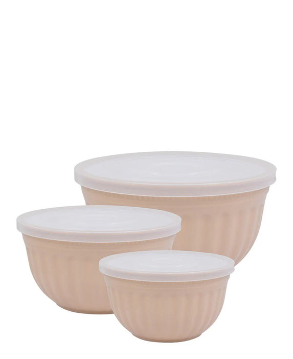 Set di tre ciotole con coperchio - Creamy Fudge