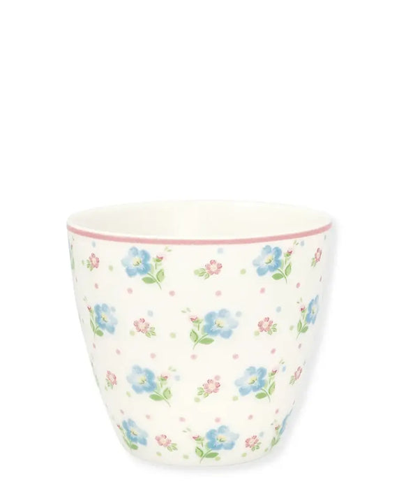 Tazza per il latte in ceramica con motivo floreale -Rosalia
