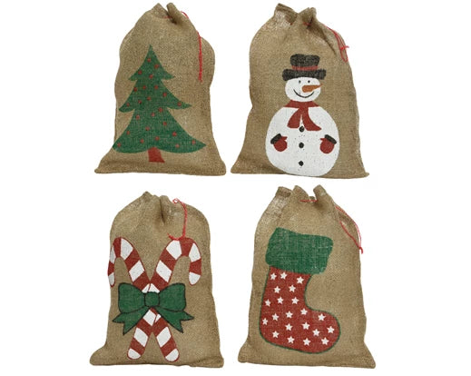 Sac de Noël en jute