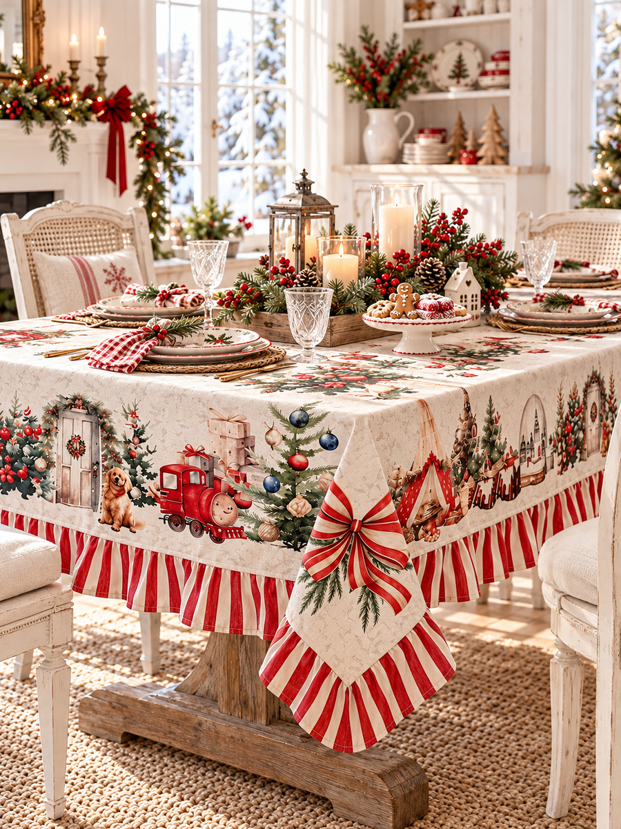 Tovaglia Natalizia Christmas Day 160x260 cm – Lovely Shabby