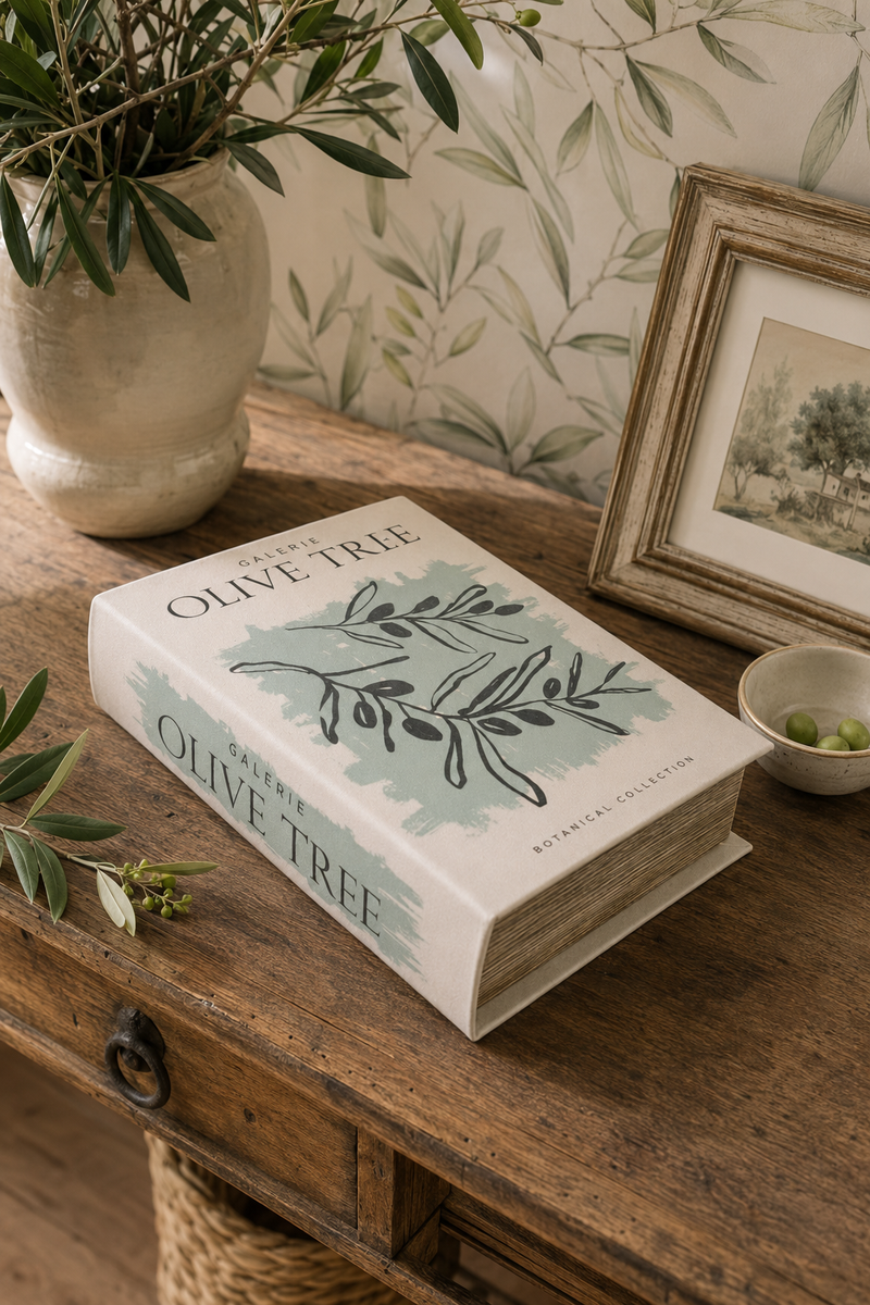 Scatola Libro Decorativa Olive Tree