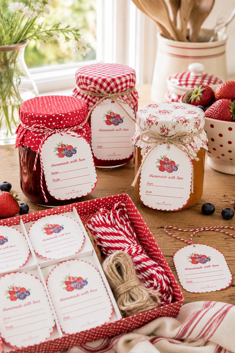 Scatola Tag Marmellate Berry GreenGate con Spago