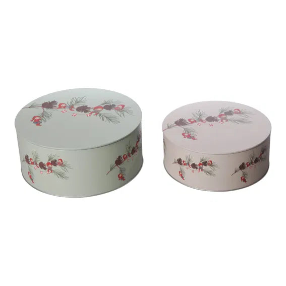Metal Cookie Box Set of 2
