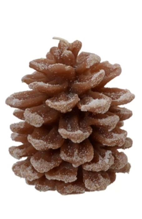 Pine cone shaped candle