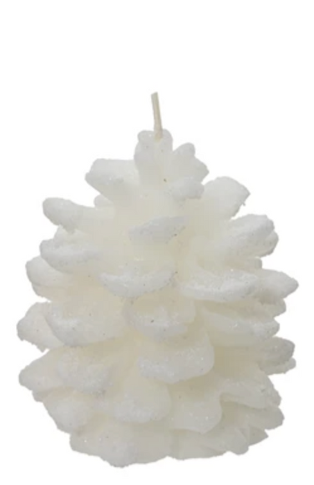 Pine cone shaped candle