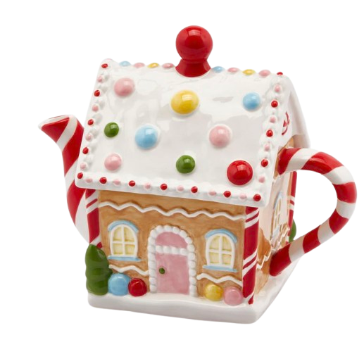 Gingerbread House Teapot-Edg