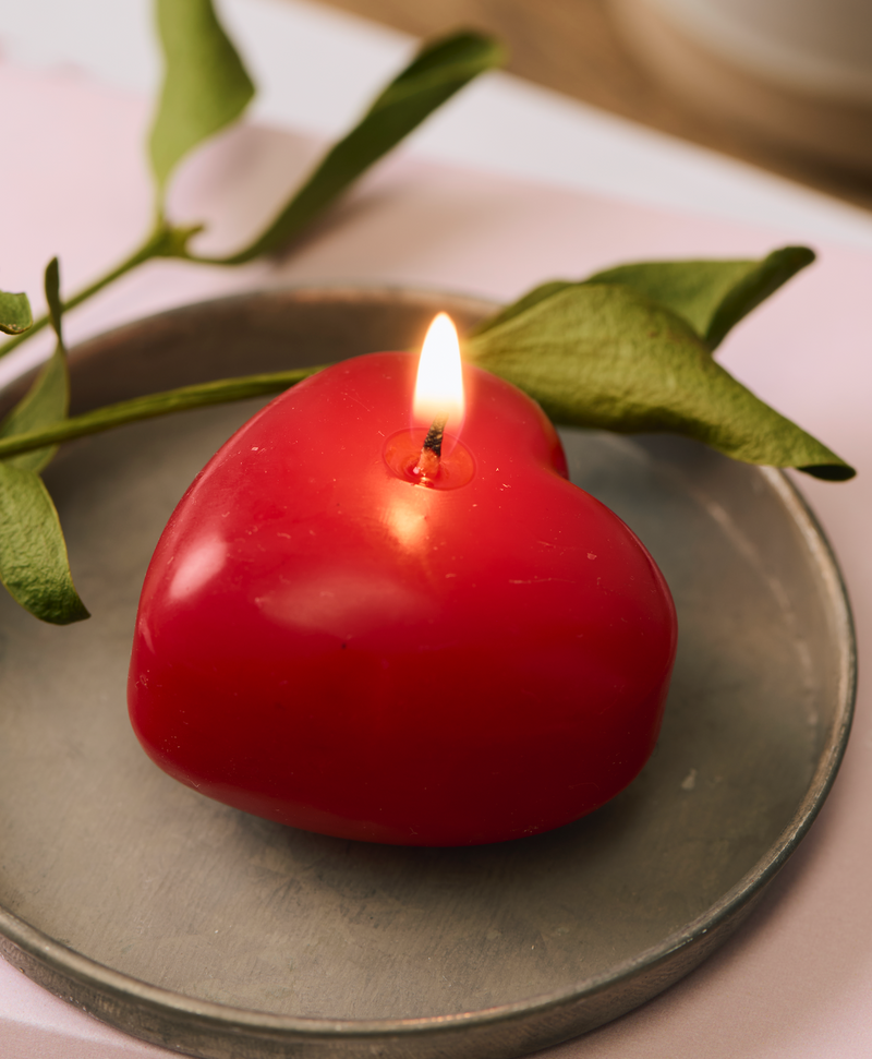 Candela rossa a forma di cuore Ib laursen