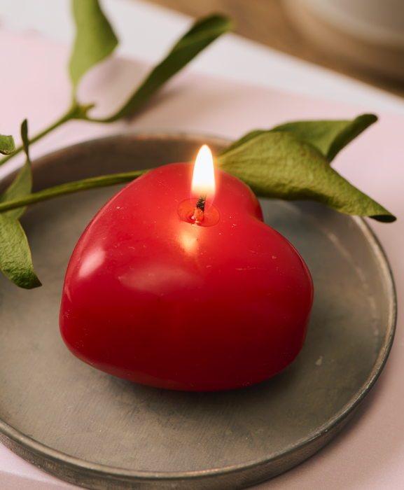 Ib Laursen red heart-shaped candle