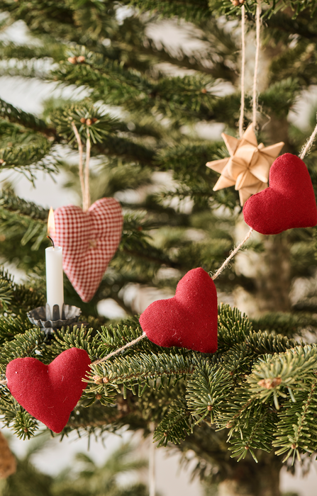 Ghirlanda con cuori rossi in tessuto IB Laursen