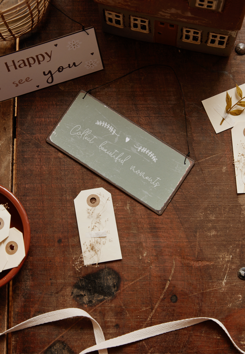 Targa Decorativa in Metallo  con Scritta “Collect Beautiful Moments” Ib laursen