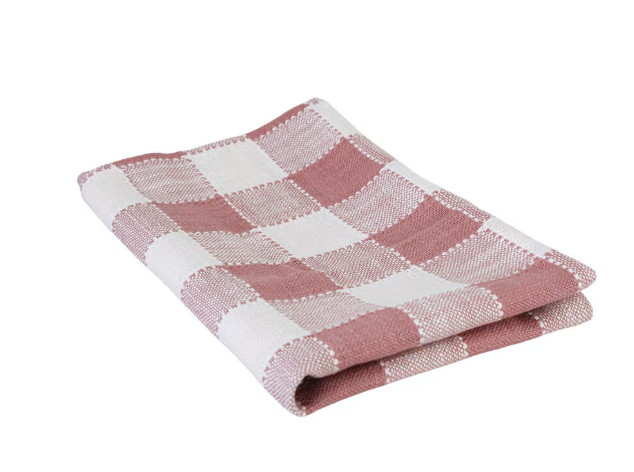 Ida Pink Checkered Tea Towel