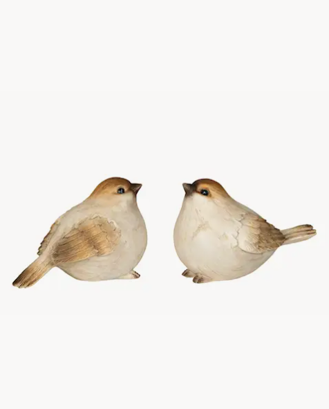 Uccellino decorativo beige 15 x 9 x H10 cm – assortito