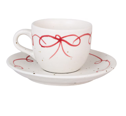 Tazza con piattino Fiocco