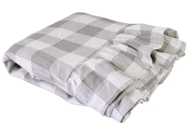 Tovaglia a quadri Beige 150x250 cm Ida