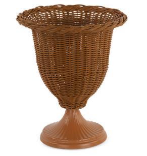 Vaso polyrattan marrone