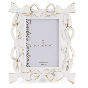 Cornice con Fiocchi e Finiture Oro 11x13 cm