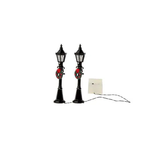 Set of 2 street lamps with timer