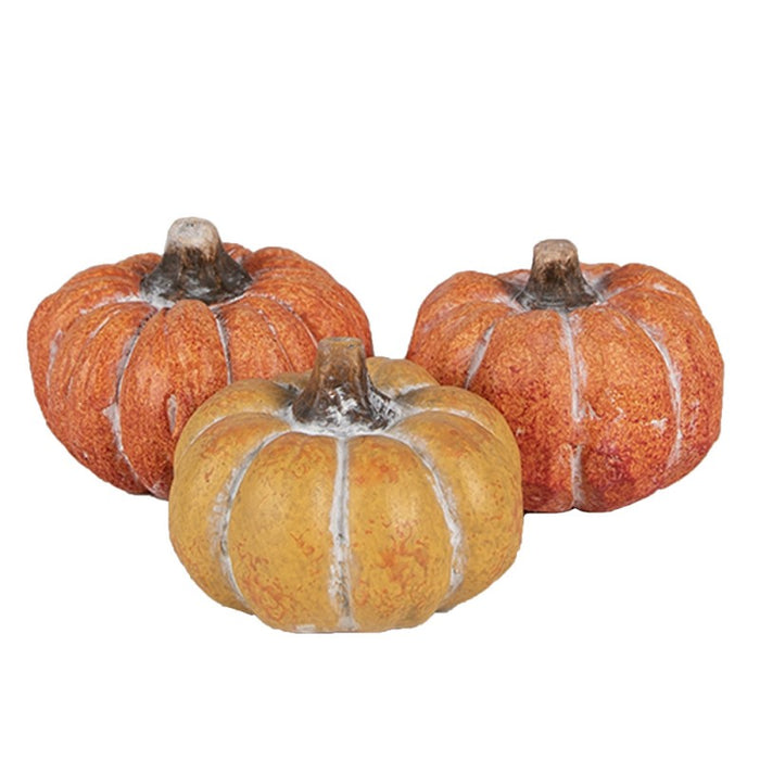 Set of 3 Decorative Ceramic Pumpkin -Clayre &amp; eef