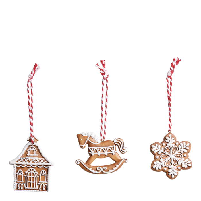 Set di 3 decorazioni Biscotti di Natale -Chic antique