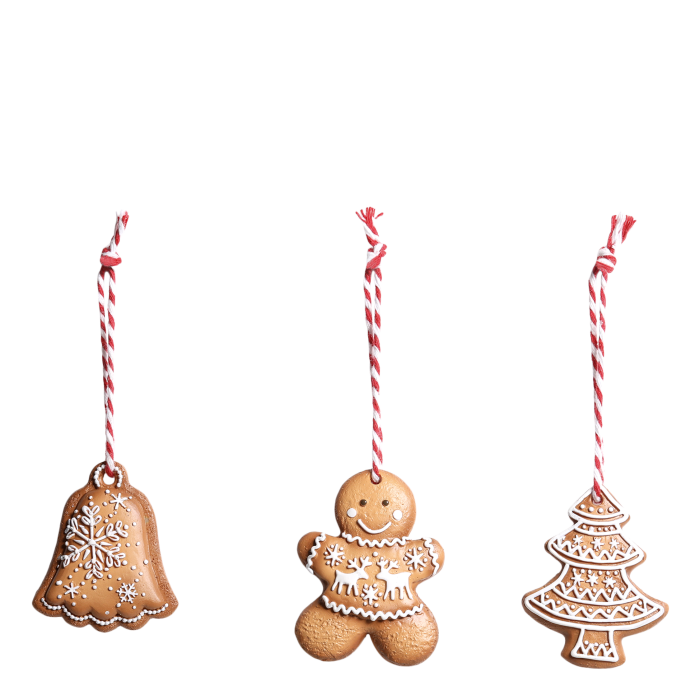 Set di 3 decorazioni Biscotti di Natale -Chic antique