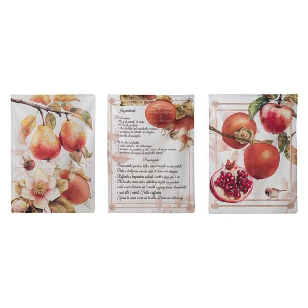 Set di 3 strofinacci Persimmon Blanc Mariclò