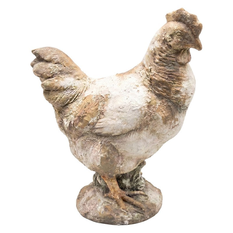 Statuetta Gallina Decorativa Beige 44 cm in Poliresina | Clayre & Eef