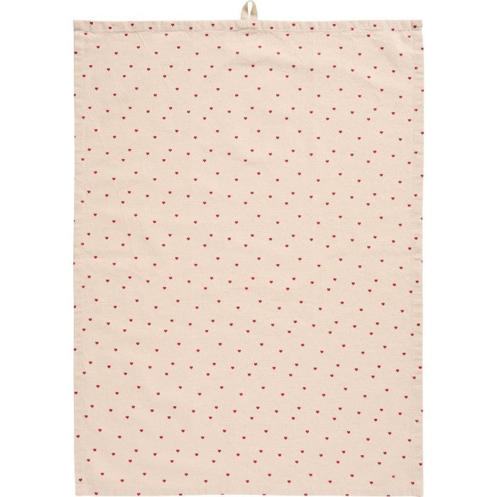 Strofinaccio in Cotone “Valentin” – Cuoricini Rossi – Ib Laursen