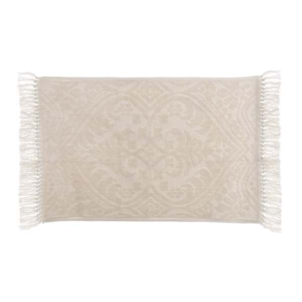 Tappeto Bagno Bianco 50x80 cm in Cotone con Nappe – Blanc Mariclò