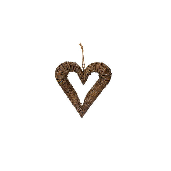 Cuore decorativo intrecciato da appendere 46 x 51 x 9,5 cm