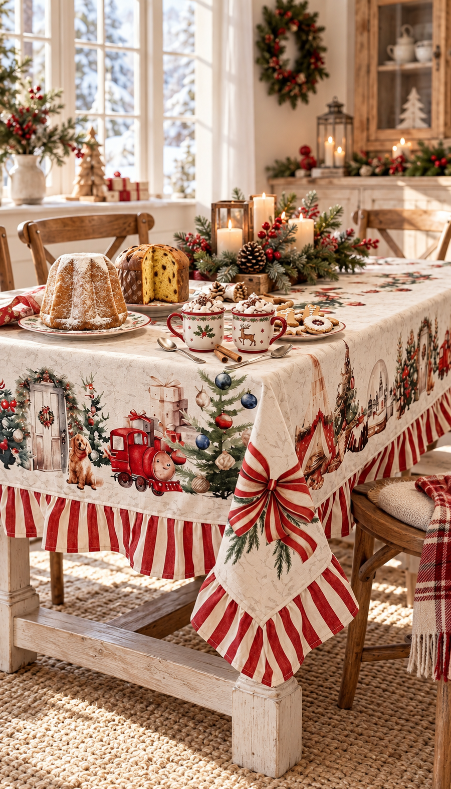 Tovaglia Natalizia Christmas Day 160x200 cm – Lovely Shabby