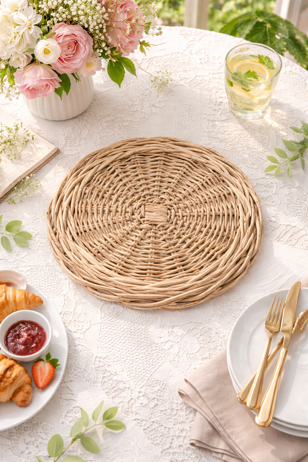 Sottopiatto in vimini 33 cm Nuvole di stoffa