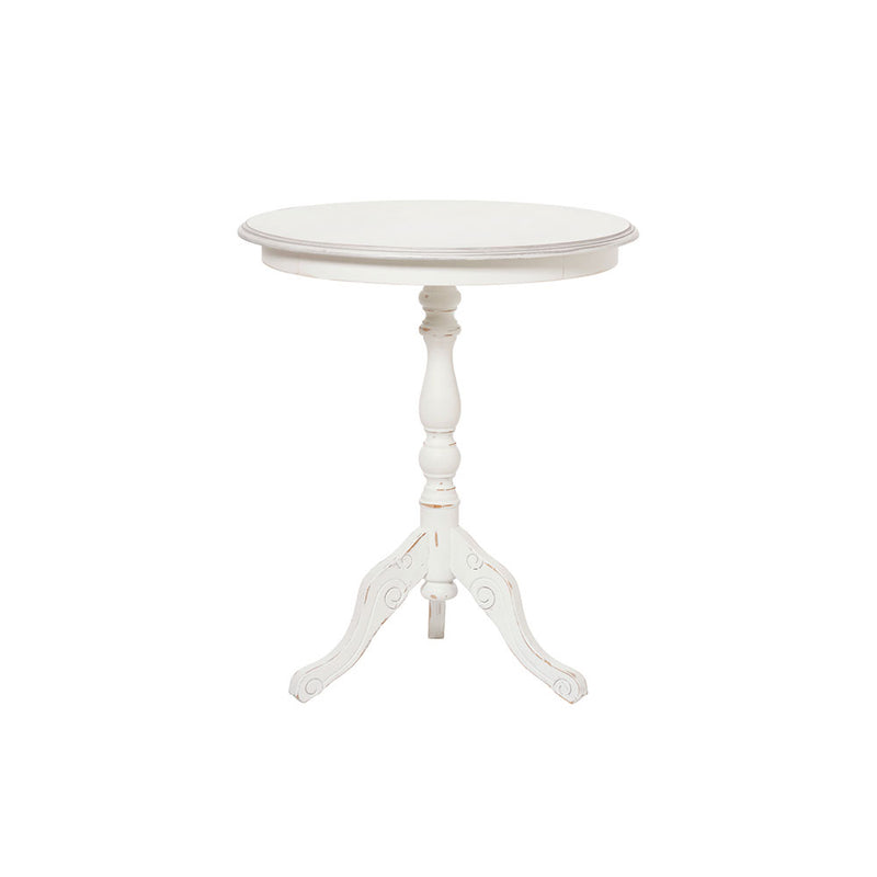 Tavolino tondo shabby chic in legno – Arte di Nacchi