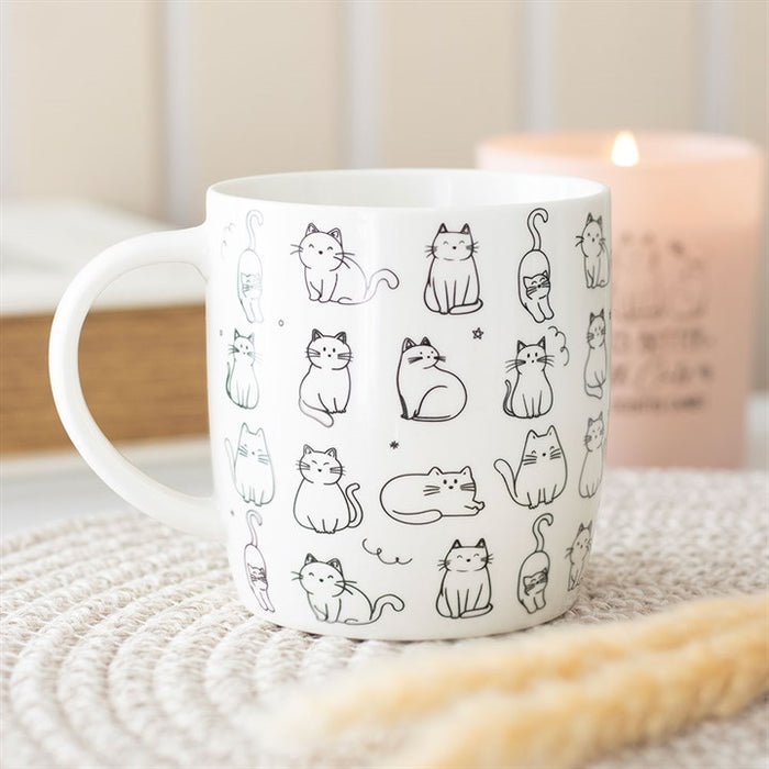 Tazza con motivo Gatti