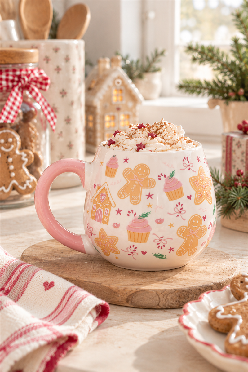 Set Regalo Natalizio Tazza e Calzini Sugarplum Bakery 500 ml