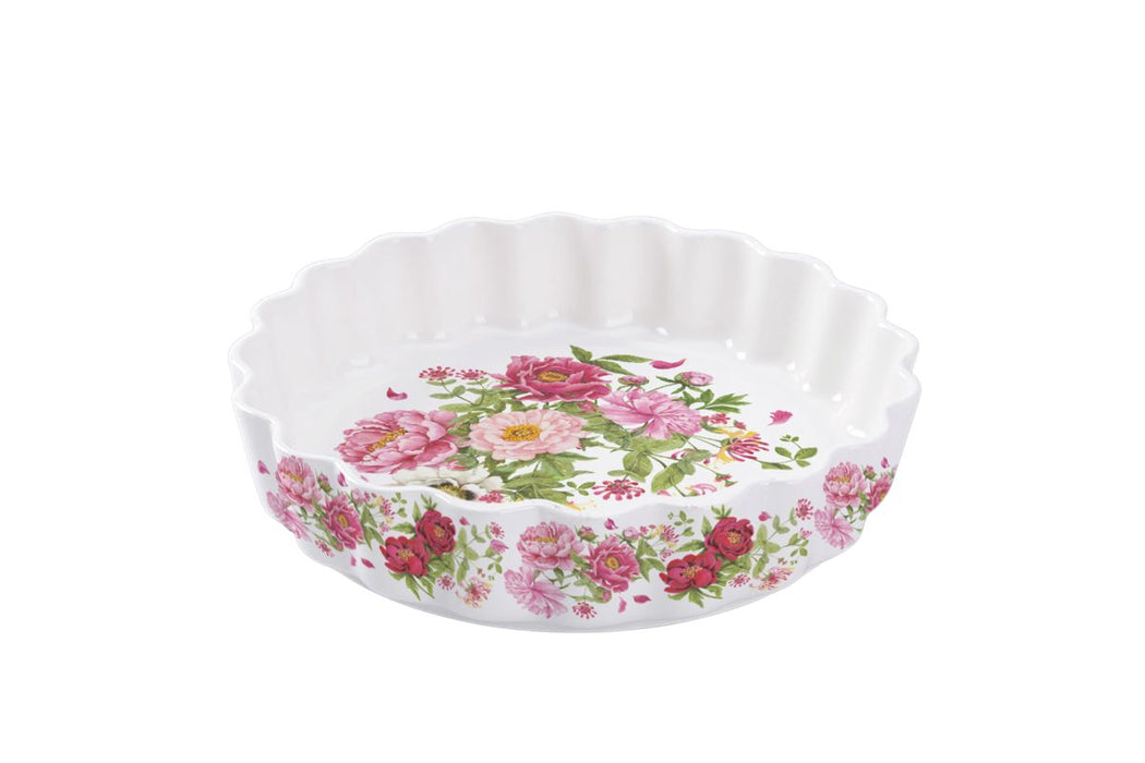 Tortiera in Porcellana 24,5 cm Peonie Isabelle Rose