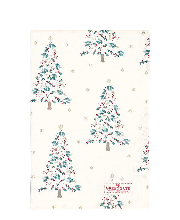 Tovaglia Lucie xmas bianco 150x150cm -Greengate