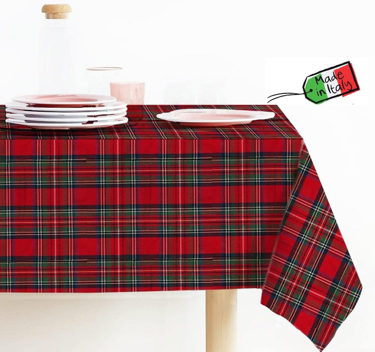 Tovaglia Natalizia Tartan in filo lurex