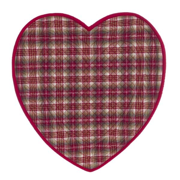 Tovaglietta a cuore Montana Red Blanc Mariclò