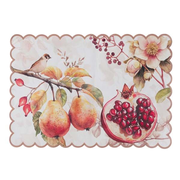 Mariclò Persimmon Blanc Autumn Cotton Placemat