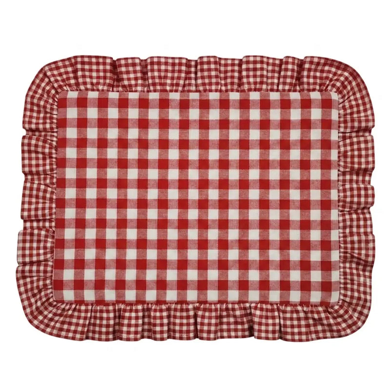 Tovaglietta Americana Vichy Rossa con Balza