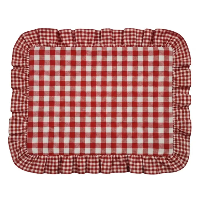Tovaglietta Americana Vichy Rossa con Balza