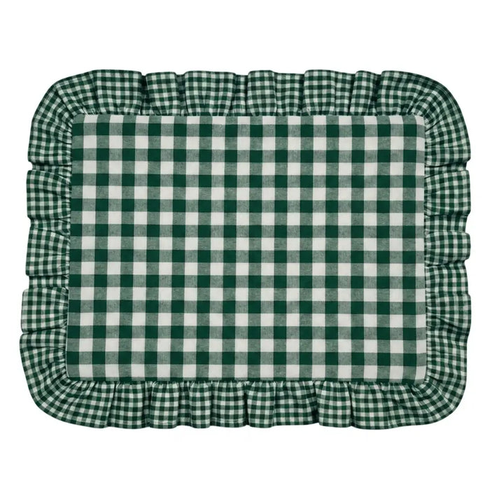 Tovaglietta Americana Vichy Verde con Balza