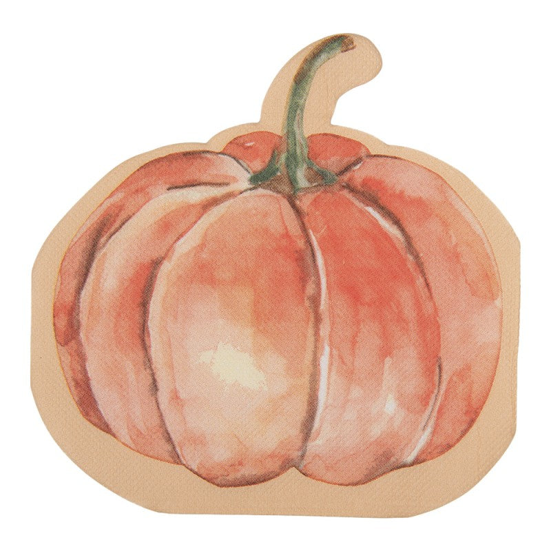 Tovaglioli di Carta a Forma di Zucca 20 cm Set da 20 | Clayre & Eef